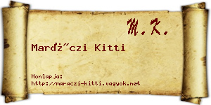 Maráczi Kitti névjegykártya